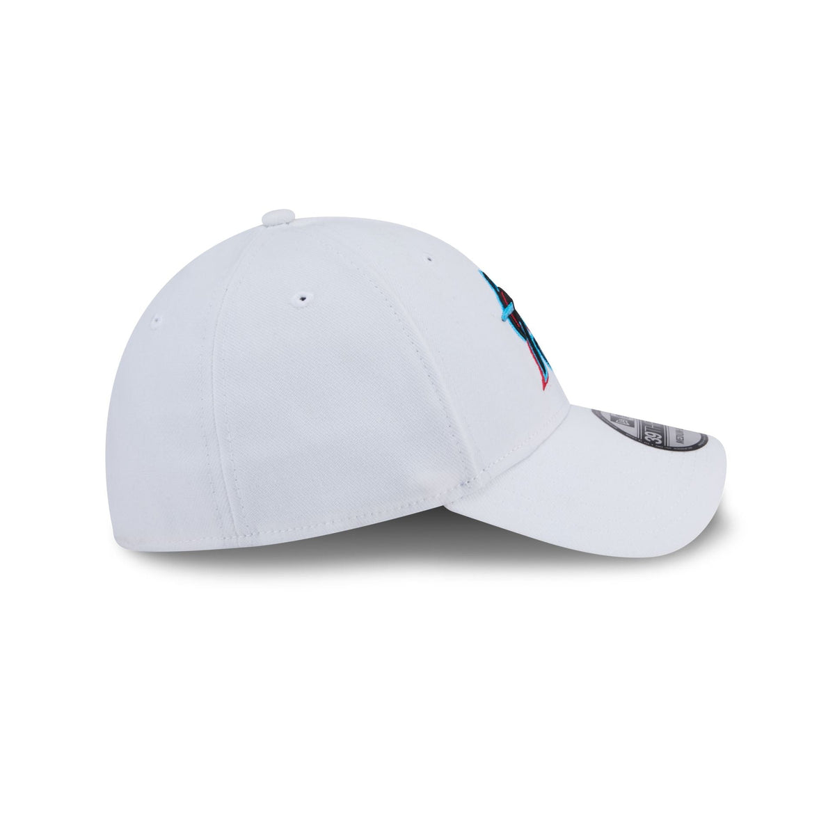 Miami Marlins Optic White 39THIRTY Stretch Fit Hat