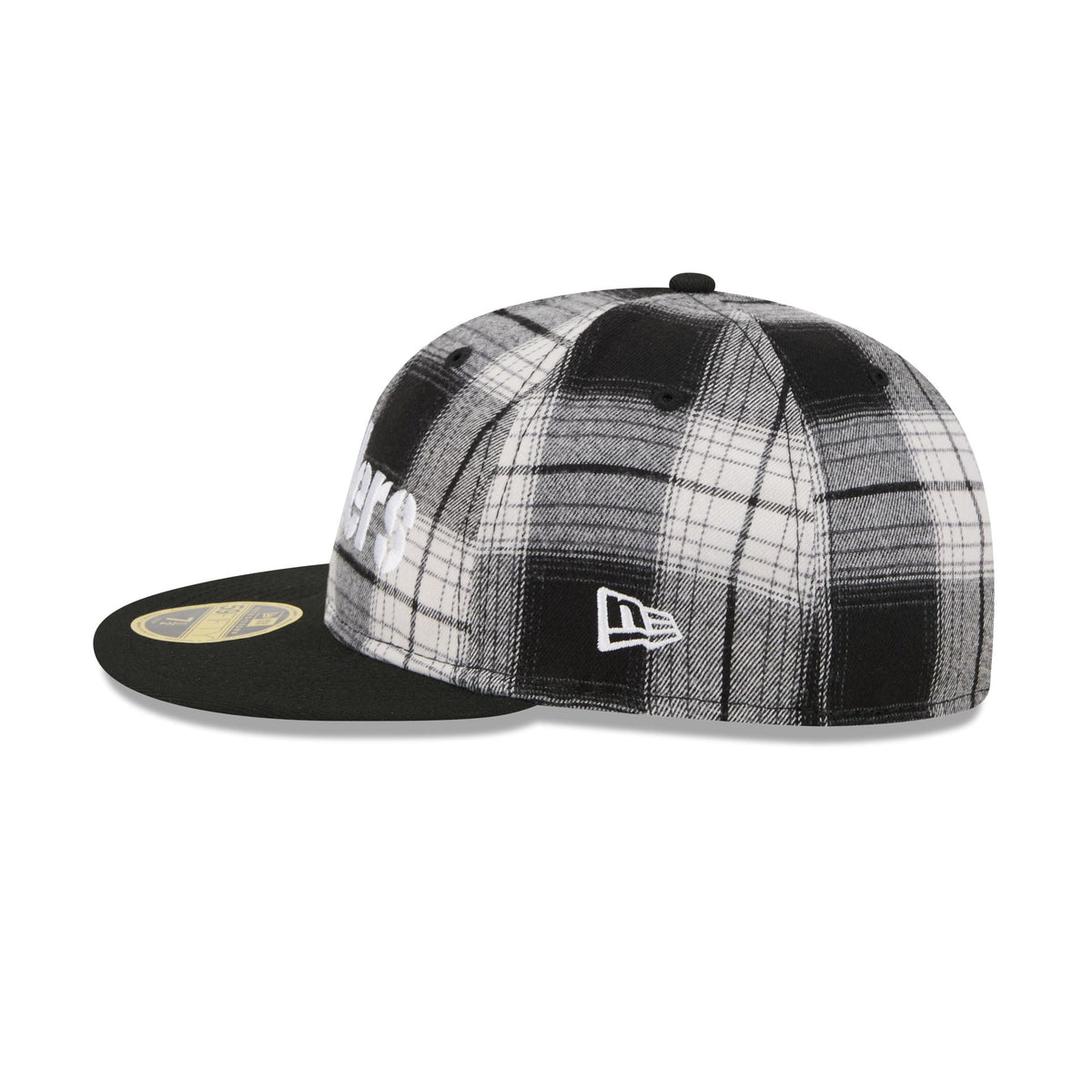 Pittsburgh Steelers Grunge Plaid Retro Crown 59FIFTY Fitted Hat