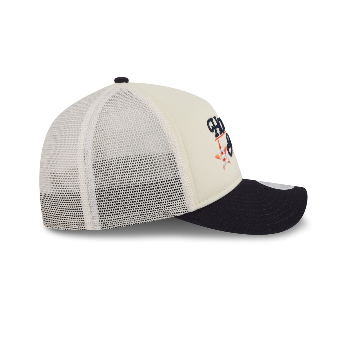 Houston Astros Retro Chrome Women's White 9FORTY M-Crown A-Frame Trucker Hat