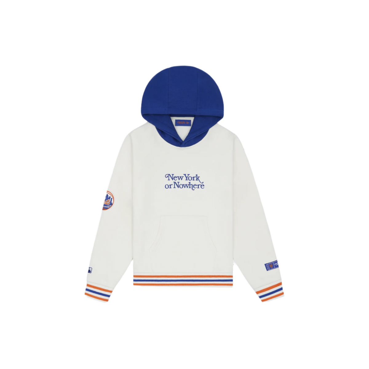 New York or Nowhere x New York Mets Youth Chrome White Motto Hoodie
